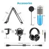 Neewer USB Microphone Kit 192KHz/24Bit Plug&Play Cardioid Condenser Mic with Monitor Headphones, Foam Cap, Arm Stand ► Photo 2/6