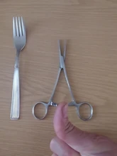 Oauee 12,5 16 18cm herramienta de mano fórceps hemostáticos para pelo pinza de pesca Alicates de bloqueo la depilación herramientas curvado/punta recta