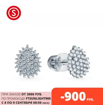 

Gold earrings with diamonds sunlight sample 585 test