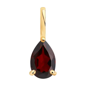 

Sokolov gold pendant with Garnet, fashion jewelry, 585, women's male, pendants for neck women