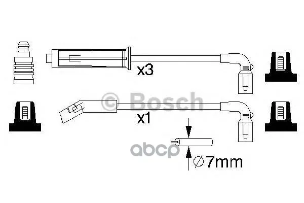 Комплект Проводов Зажигания Daewoo Lanos, Nexia 1,4-1,5 Bosch арт. 0986356980