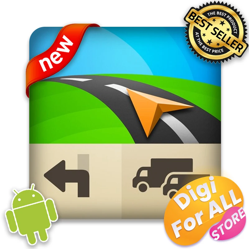 Sygic-navegador GPS Pro para camiones, mapas europeos e internacional, completamente desbloqueado, aplicación Android