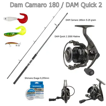 

Dam Camaro 5 - 25 g 180 cm - Dam Quick 2 2000 FD Pro Spin Set