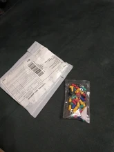 50 Uds RV1.25-4 terminal de anillo aislado eléctrico Alambre de crimpado conector AWG 22-16