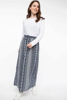 

DeFacto Fashion Women's Chiffon Bohemia Long Skirt Casual Ladies Skirts High Waist Geometric Pattern Skirts Female - I3724AZ18HS