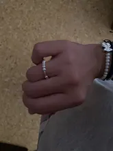 Flyleaf-Anillos abiertos con cuentas de 100% Plata de Ley 925 para mujer, joyería de moda de estilo Simple INS, nueva tendencia, 2018