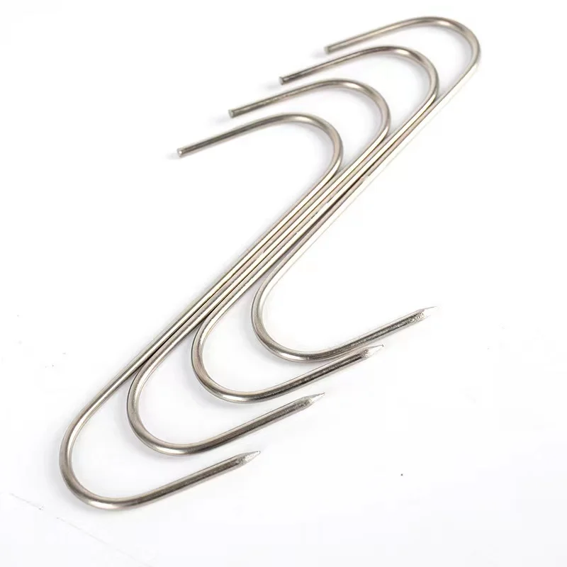2Pcs/Set Type Stainless Steel Meat Kitchen Hook Clasps Bacon/Jig/Burning/Roast Duck Hook Turkey