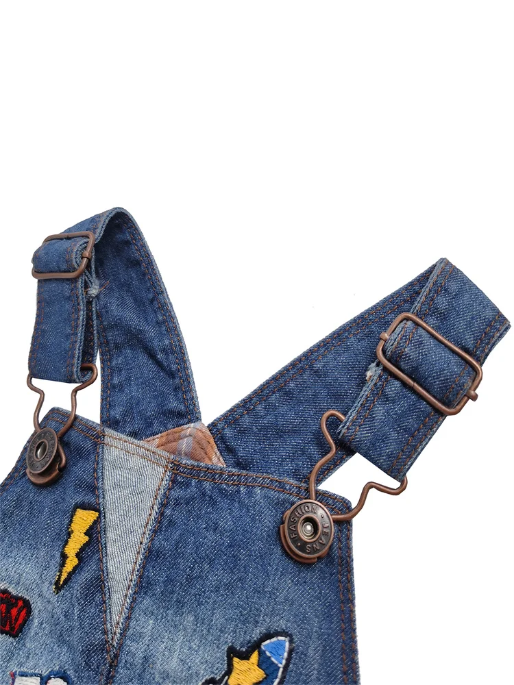 Kidscool Space Baby Cute Denim Overalls,Little Kids Embroidered Fashion Jean Pants