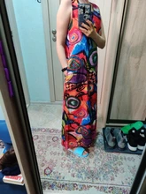 Pleated-Dress Tunic Robe-Printed ZANZEA Long Women Vintage Plus-Size Summer 3/4-Sleeve