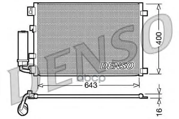 Конденсатор Кондиционера Nissan Qashqai( 2)(07-) Denso арт. DCN46002