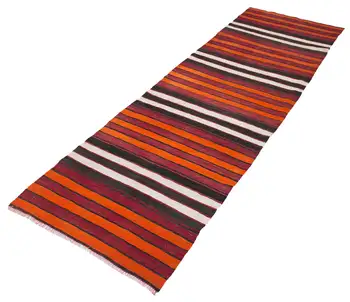 

85x291 Cm Multicolor Handmade Oriental Rug Runner Rug-3x10 Ft