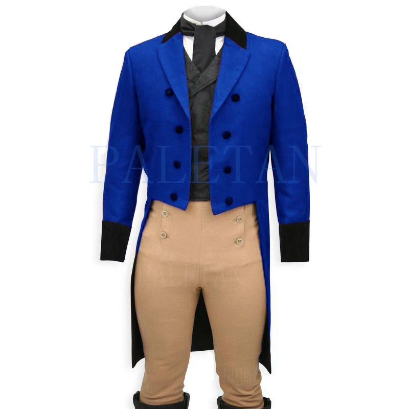 Man Long Coat Peaked Lapel Mens Stage Clothes Three Pieces Waistcoat Vest Custom Male Suit (Jacket+Pants+Vest)