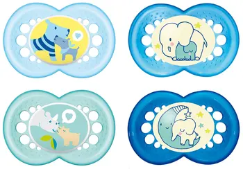 

MAM, soother Day & Night, 6-16, blue (blau) pacifiers and teether