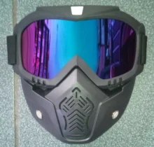 BOLLFO-Gafas de esquí para Snowboard, gafas de esquí para nieve, a prueba de viento, gafas de vidrio para Motocross con filtro para la boca