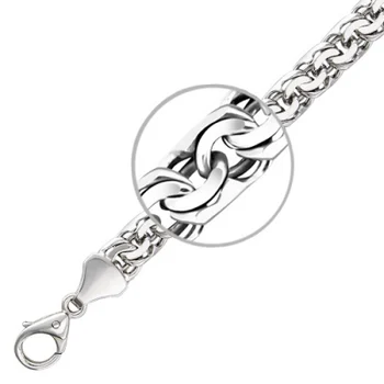 

Esthete bracelet of weaving "Bismarck" made of silver