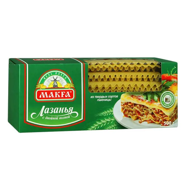 Макароны Makfa лазанья с двойной волной 500 г | Продукты