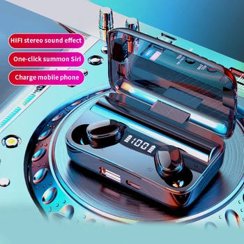 

TWS Wireless Headphones Waterproof Bluetooth Earphone Sports Gaming Headset 2200mah Charging Box for Xiaomi Huawei Iphone