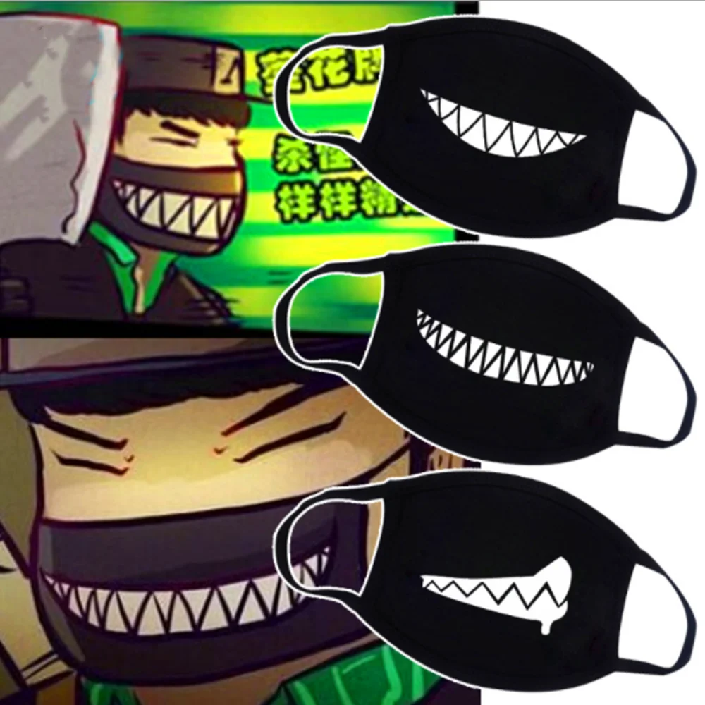 

Cartoon Lovely Cotton Masks Anti-Dust Mouth Face Mask Men Women Teeth Pattern Protection against influenza virus