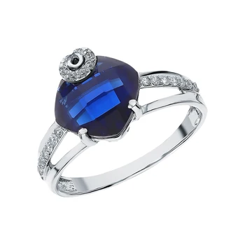 

Silver ring with cubic zirconia sunlight sample 925