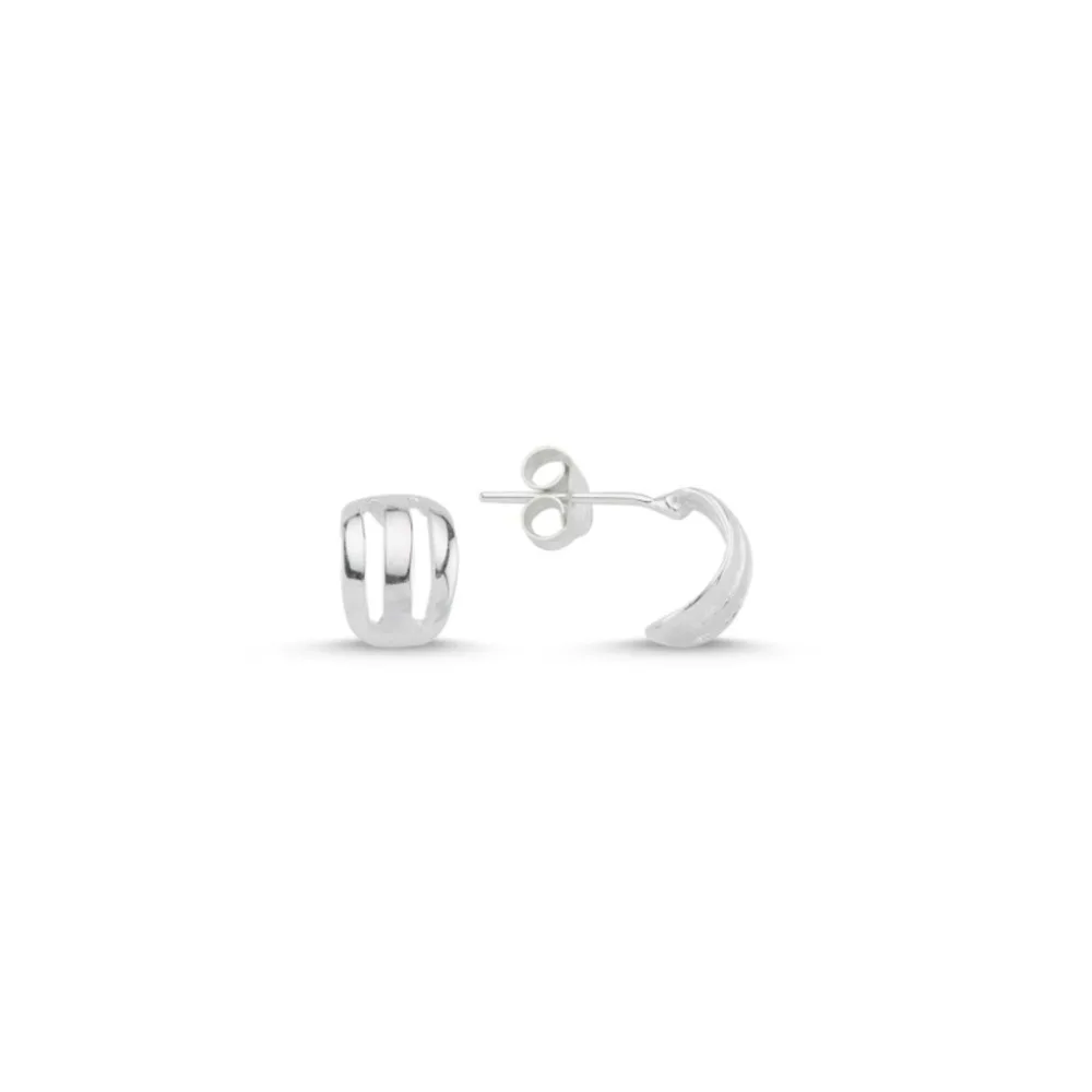 925 Sterling Silver Earrings Siple Mini Trendy Romantic Errings Turkish Silvers