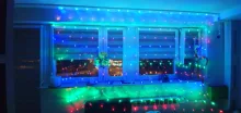 Curtain Garland Fairy-String-Light Led Net Mesh Window Christmas Wedding Party 2x2m 3x2m