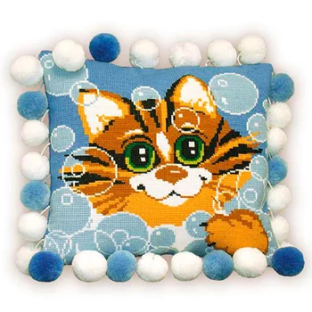 

386 set for embroidery Riolis pillow 'cot', 30*30 cm