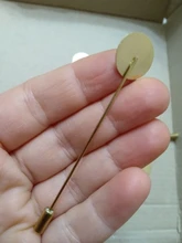 10 piezas de oro Chapado en plata imitación Aleación de perlas cobre largo broche Pin para bricolaje broches solapa vestido piezas de joyería Accesorios