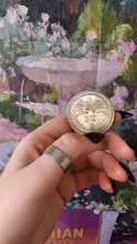 Ouija-moneda de Decision gótica, ojo visible o Ángel de la muerte, moneda de níquel dólar Morgan de EUA