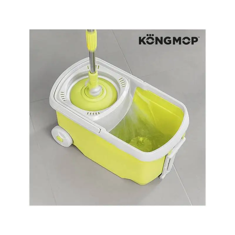 Вращающаяся швабра и ведро с колесами Kong mop