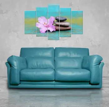 

Pink Flower Stones 5 Piece Mdf Table