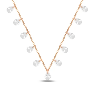 

KUTAYDAN Dangle Drop Zircon Pendant 925 Sterling Silver