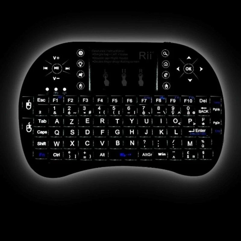 Rafflesia Arnoldi Verouderd Diverse Riitek Rii i8 + Wireless Qwerty toetsenbord Toetsenbord Azerty (NULL)  compact backlit draadloze 2.4 GHz| | - AliExpress