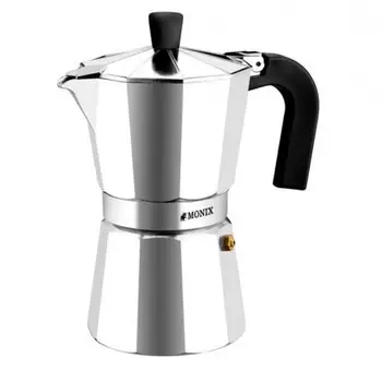 

COFFEE MAKER MONIX VITRO EXPRES - 12 CUPS-ALUMINUM WITH NON-STICK COATING-ERGONOMIC HANDLE-OUTER MATTE-BOILER