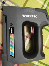 WORKPRO-grapadora eléctrica de 3,6 V, pistola de clavos de iones de litio, inalámbrica, resistente, 6 en 1, clavadora de muebles, herramienta de grapas de marco de madera