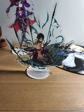 Figura de Anime Genshin Impact Zhongli Diluc Venti Klee Keqing Qiqi, soporte acrílico, modelo de placa, decoración de escritorio, señal de pie, regalos para seguidores