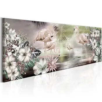

Table Flamingoes and Flowers