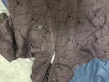 Sudadera con capucha para mujer, de dibujos animados, de oso, primavera y verano, con cremallera, moda coreana, 12345-Lillte