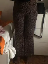 Sweetown marrón leopardo Y2K Joggers de cintura alta pantalones doble capa de red E chica estética Pantalones mujer pantalones de chándal