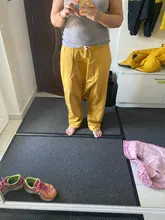 Pantalones harén para mujer, pantalones bohemios, pantalones de talle medio para mujer, pantalones a cuadros sólidos, pantalones holgados de pierna ancha informales, pantalones capri 2020