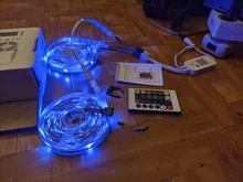 Tira de luces LED RGB 5050 con WIFI, cinta Flexible de diodo con aplicación WIFI para adaptador Alexa + tira, 5M-30M, 2835