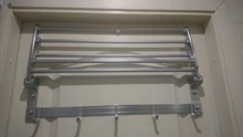 Hanger Towel-Rack Frap Silver Aluminum with Hooks F808 Wall-Mounted Surface-Towel Adjustable