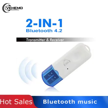 

Vehemo Dual Output Bluetooth Audio Receiver AUX Smart Audio Bluetooth Car for Receiver Speakerphone Microphone Stereo