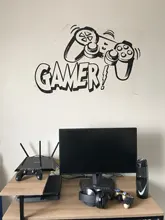 Carved Gamer Vinyl Wall Sticker game room For Kids Room Decoration Wall Murals boys bedroom