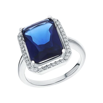 

Silver ring with zirconium, sieve and cubic zirconium sunlight sample 925 test