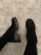 Stretch-Boots Krazing-Pot Cow-Leathe Thigh Winter Women Round-Toe Solid Popular L10 Simple-Style