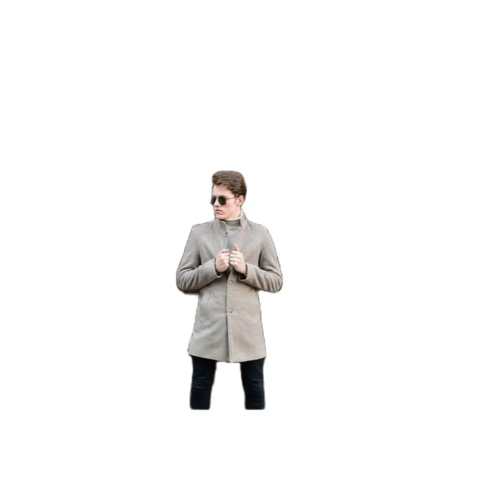 Men's Judge Collar Mink Cachet Coat High Quality Slim Fit Front Button-Down Fashion 2021 Autumn Winter Season OutwearDailyCasual