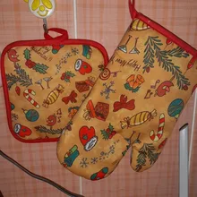 Party-Decoration-Supplies Gloves Kitchen-Mat Dining Christmas-Baking Natal Xmas New-Year