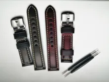 MAIKES-Correa de reloj de 20mm, 22mm, 24mm y 26mm, correa de reloj Vintage de cuero de vaca para Panerai Fossil