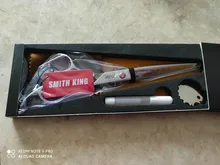 7 〞-Tijeras/Tijeras profesionales de peluquería, 7 pulgadas, láser, tijeras para cortar Cable, hoja dentada fina, diseño antideslizante