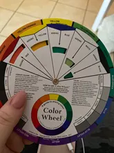Pigmento de uñas para tatuaje profesional, rueda de 12 colores, tarjeta de papel, diseño de tres niveles, guía mixta, redondo, gira el círculo Central